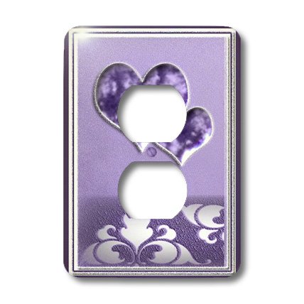 Deux cœurs violets design 2 prises pour masquer les défauts