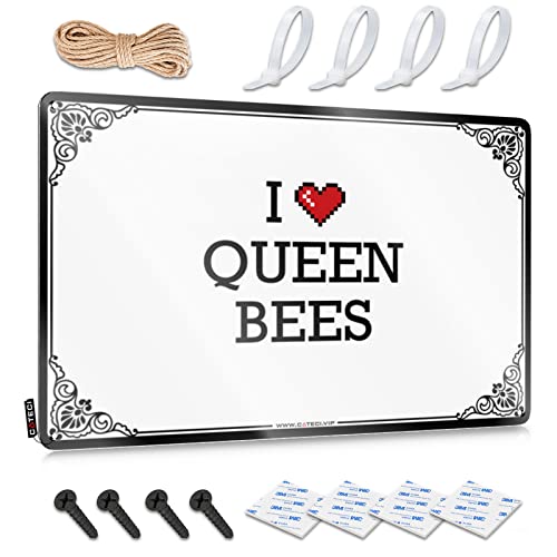 gaeruite Bar Sign for Home Decor I Love Queen Bees �u���L�Ŕ� �o�X���[�� �M�t�g �j�� ���A �����ƃA�N�Z�T���[ (�F: �F�A�T�C�Y: 20X30CM)
