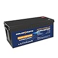 GOLDENMATE 12V 200Ah LiFePO4 Lithium Battery, Rechargeable Battery Up to 15000 Cycles, Built-in BMS, Max 2560Wh, Perfect for RV, Camping, Solar, Marine, Trolling Motor, Golf Cart, Off-Grid