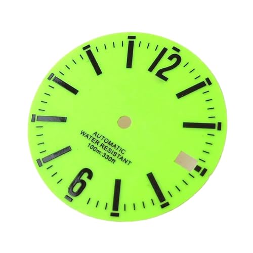 Cadran de montre de plongée à lumière verte 29mm haute lisibilité