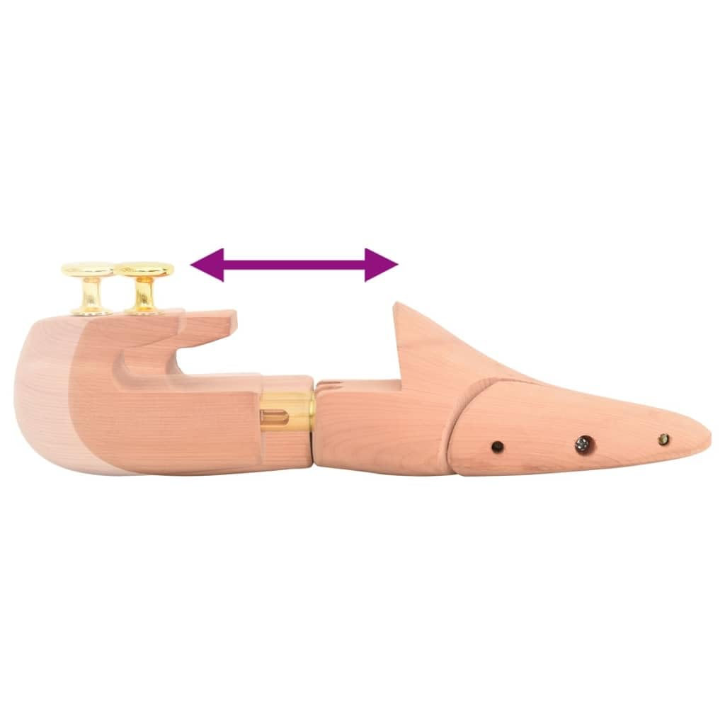 Horma de zapatos con calzador EU 38-39, madera maciza de cedro ajustable, para hombre y mujer, para mantener la forma y mantener la forma de zapatos de cuero