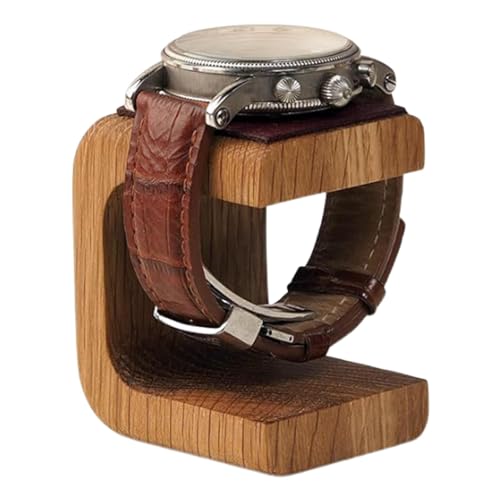 Uhrenständer aus - Eleganter Uhrenhalter Armbanduhr Ständer Einzeln, mit Leder-Pad Uhrenständer Schmuck Organizer Halter für Uhr Halskette...