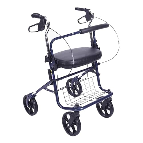 Deambulatore Rollator Pieghevole,deambulatore per anziani 4 ruote,deambulatore da esterno,Girello anziani,Altezza regolabile,Per esterno e interno A