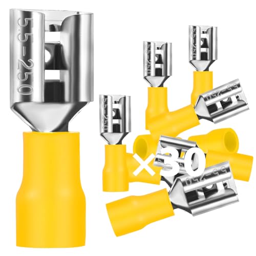 Goobay Flachsteckhülsen 6,4 Mm – 25 Stück – Für 1,5-2,5 Mm² – Blau, 15A