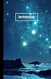 ocean nightclub halmstad  Hardcover Notebook Ocean: Beautiful Ocean With Night Sky And Stars, College Ruled Notebook/Journal Lined 120 Pages, for School, Office & Home, 5.5\