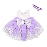 2pcs Newborn Baby Girl Dress Lace Princess Bowknot Tutu Gown + Headband Gorgeous Little Girls...