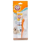 Arm & Hammer Complete Care Puppy Dental Kit, Enzymatic Toothpaste with Baking Soda and Calcium for Dogs, Peanut Butter Flavor, Toothbrush and Microfiber Brush Included, Fluoride-Free, 2.5 Oz