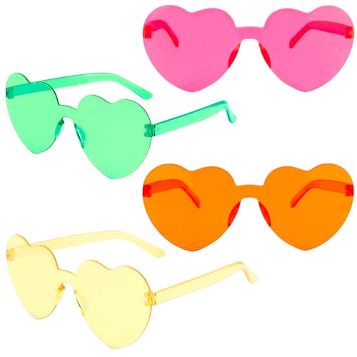 4PCS Heart Glasses for Women Men - Product Details
