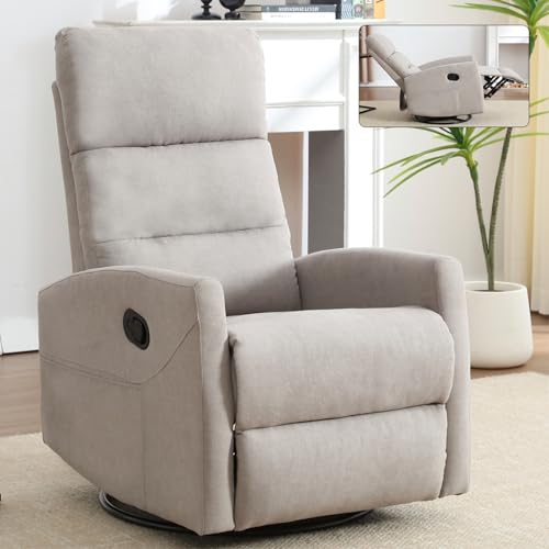 Sillón reclinable con giro y apoyapiés Khaki miniatura 1