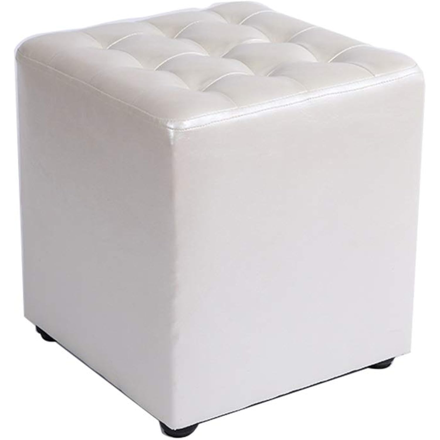 LIYINFootstools Small Square Stool Footstool Waterproof Pu