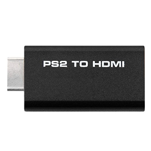 Adaptador e conversor de áudio e vídeo Alician PS2 para HDMI com saída de áudio de 3,5 mm para eletr