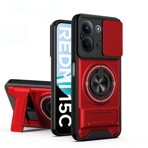 �Ή��@�� Redmi 15C 4G(171mm) / Poco C85 4G �g�уP�[�X,�f���A���X�^���h�A�����Y�ی�X���C�h�J�o�[�A�}�O�l�b�g���ی�P�[�X Red