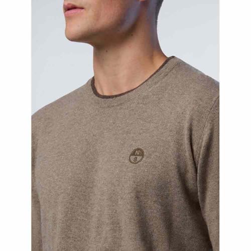 Pull crewneck North Sails en laine beige coupe casual mixte