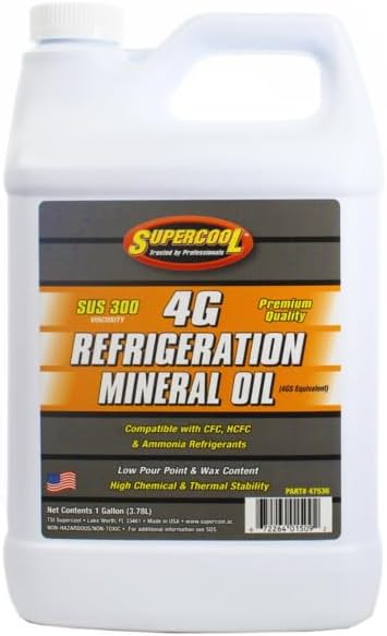 Supercool 47536 4GS Mineral Oil for Refrigeration Systems 1 Gallon