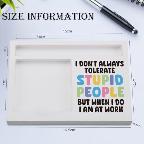 Support de notes autocollantes ironique - Cadeau de bureau amusant pour collègue - 4