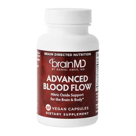 BRAINMD Advanced Blood Flow - 60 Vegan Capsules - Nitric Oxide Support for The Brain & Body - Gluten Free - 30 Servings Cover