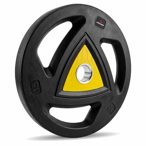 Image of LEEWAY Premium Rubber Coated Olympic Plates (15kg x 2) | 51mm Standard Hole Size | Anti-Scratch Odor-Free Tri-Grip Design | Olympic Barbell Compatible | Rust-Proof Home Gym Strength Training (15kg Pair)