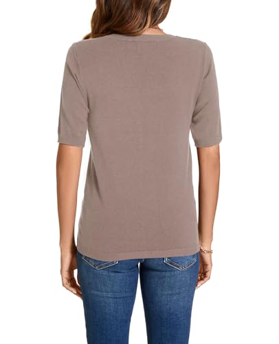 Image of Womens Short Sleeve Sweaters Tops Crew Neck Pullover Shirt Lightweight Knit Sweater Blouse