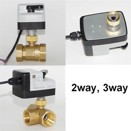 Vanne 3 voies motorisée DN25 normalement fermée AC220V interrupteur eau laiton