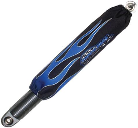 SHOCKPROS Shock Covers Black W/Blue Flames