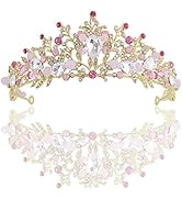 Bmirth Baroque Gold Wedding Crown Rhinestone Bridal Crowns and Tiaras Crystal Bride Crown Prom Co...