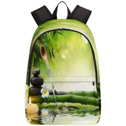 Sac à dos imprimé bambou TropicalLife avec compartiment ordinateur portable 17,4L