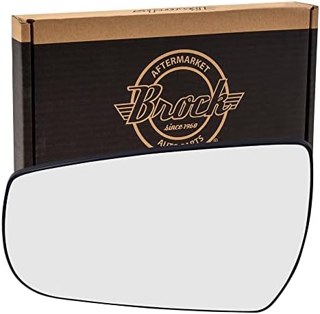 Brock Replacement Driver Door Mirror Glass with Base Compatible with 2013 2014 2015 Malibu