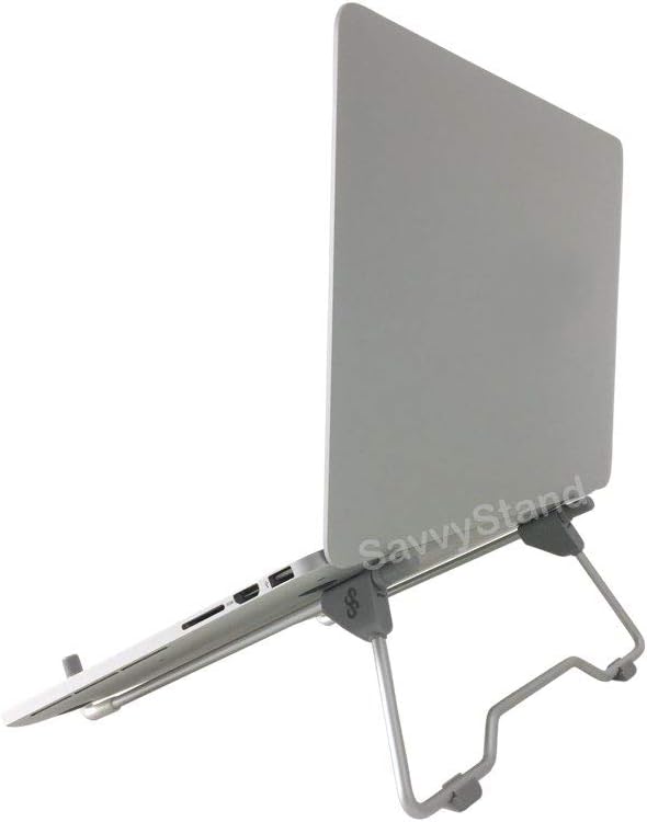 SavvyStand Laptop Stand, Perfect for Laptop/iPad/Notebook. Light Weight, Foldable, Portable, Adjustable Height Width & Angle.