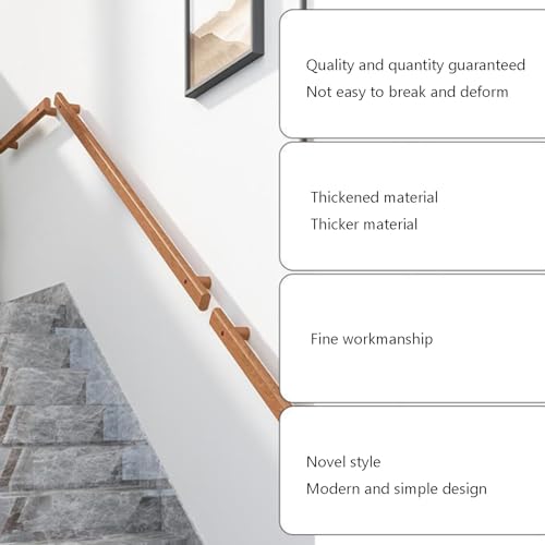 Rampe d'escalier en bois de qualité supérieure, support garde-corps design 200 cm - 6