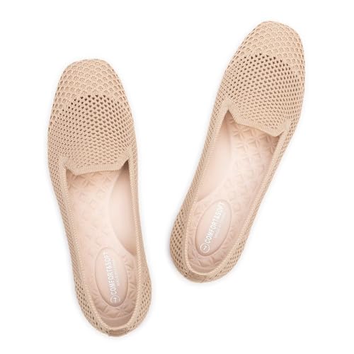 Image of Frank Mully Women's Loafer Flats Square Toe Comfortable Office Work Shoes, Cute Penny Loafer Slip On Walking Driving Shoes