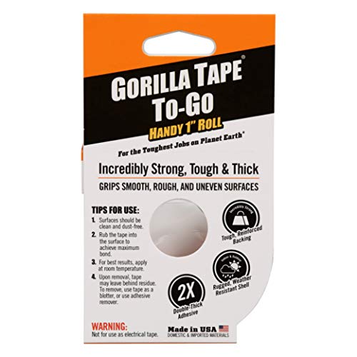 Image of Gorilla 3044401 Tape Handy Roll, 1 Pack, Black