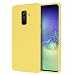 Timao kompatybilne z iPhone 11 (6,1") etui płynny silikon żel ochronny pokrowiec odporny na wstrząsy odporny na zarysowania zderzak pokrowiec z miękką tkaniną z mikrofibry poduszka do podszewki-żółta