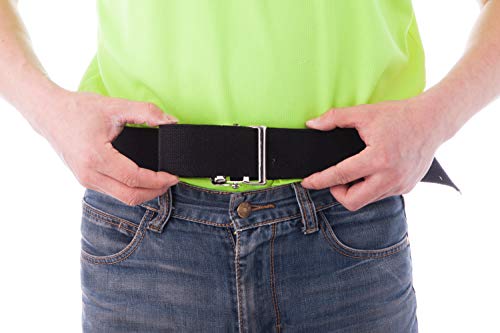 Image of COW&COW Transfer and Gait Belt with Metal Buckle for Caregiver Nurse Physical Therapist 2 inch(Black, 72 inch)