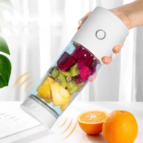 Image of Mini Juicer Mixer Grinder, 6-Blade with 1500mAh Battery High-Speed Fruit Juicer for Home, Office, Gym & Travel, 6-Blade High-Speed Fruit Juicer for Home, Office, Gym & Travel-White2