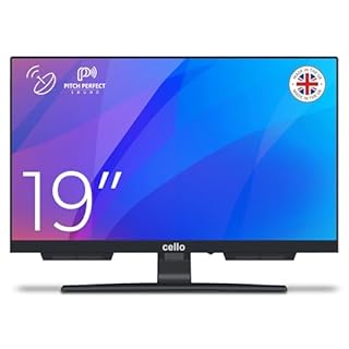 Cello 19 inch LED TV C1924SH with Freeview & Satellite, Easy Setup Mains Powered, Non-Smart, USB Record from Live TV, Frameless Style, Pitch Perfect Sound, Made in the UK, Ideal for Small Spaces