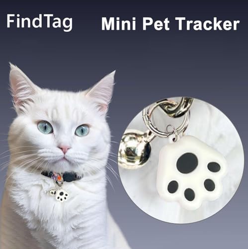 Mini-GPS-Tracker für Hunde und Katzen, ohne monatliche Gebühr, iOS/Android kompatibel, Tracking-Gerät für Halsbänder und Gepäck, inklusive Silikonhülle für Haustiere und Gerät