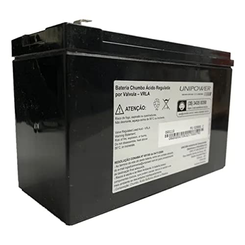 Bateria Estacionária Selada 12V 7Ah VRLA UP1270E Unipower