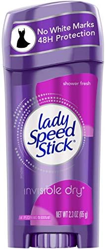 Lady Speed Stick Invisible Dry Shower Fresh Antiperspirant Deordorant, 2.3 oz, Pack of 3