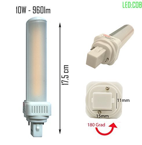 LED G24d PL C PIN2 lampadine G24 PL LED 3000 K/ K