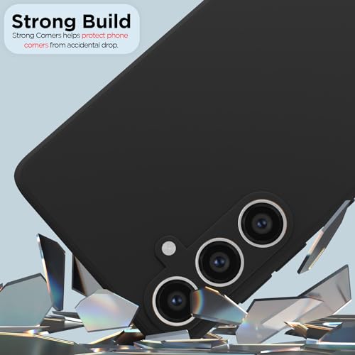Image of Outlouders Back Cover for Samsung Galaxy S23 FE 5G | Camera Protection | Durable Soft Matte Silicone Bumper Case (Black)