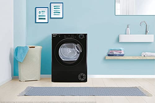 Candy CSOEC8TBGB80 8Kg Freestanding Condenser Tumble Dryer, Sensor Dry, Smart Enabled, 14 Programmes, 4 Dryness Levels, Black - 4