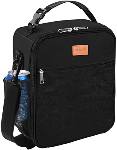 kissleaf Insulated Lunch Bag, Reusable Lunch Box for Men Women, Leakproof Cooler Small Lunch Bag with Adjustable Shoulder Strap for Adults One Size