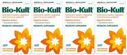 Bio-Kult Advanced Probiotics -14 Strains, Probiotic Supplement, Probiotics for Adults, Lactobacillus Acidophilus, No Need for Refrigeration, Non-GMO, Gluten Free Capsules-120 Count (Pack of 4)