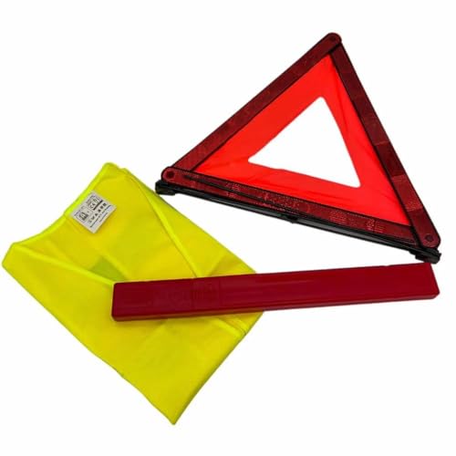 OC-PRO - KIT TRIANGLE DE SIGNALISATION ET GILET JAUNE POUR VOITURE