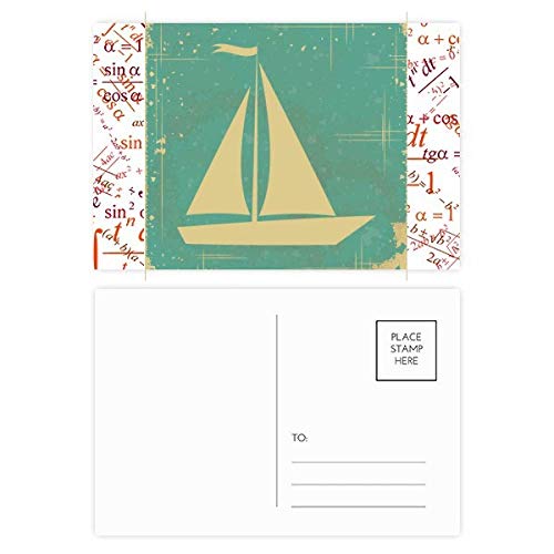 Jeu de cartes postales formule bleu sport voile motif merci 20pcs