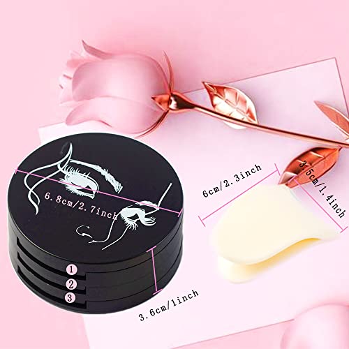 3 Layers Eyelash Storege Box With Mirror Circle Eyelash Holder Case With Lashes Trays & New Lash Clip Applicator Eye Makeup Tool For Women Girls Travel Case #TOP4