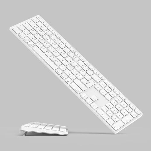 Opzione tastiera rialzata o piatta: questa tastiera per Apple ha un supporto pieghevole che ti consente di regolare l'angolo di battitura. Se si preferisce non avere la tastiera piatta sulla scrivania, è sufficiente espandere il supporto per una digitazione più comoda.