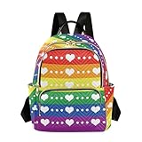 NCRJCZQL LGBTQ Gay Rainbow Pride Flag Quilted Backpack Purse for Women Fashion Small Backpack Shoulder Bag Travel Casual Daypack M