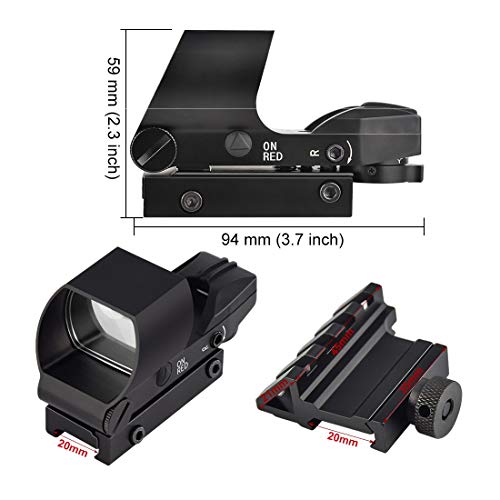 Feyachi 223 5.56 Laser Bore Sight With Reflex Sight Red & Green Dot Gun Sight With 45 Degree Rail Mount #TOP4