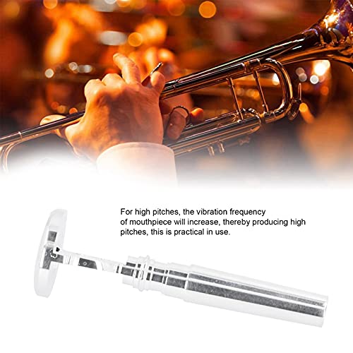 Trombone Mouthpiece, Professonal Instrument Training Accessories Tuba Mouthpiece Silver Plated For Saxophone Horn #TOP3